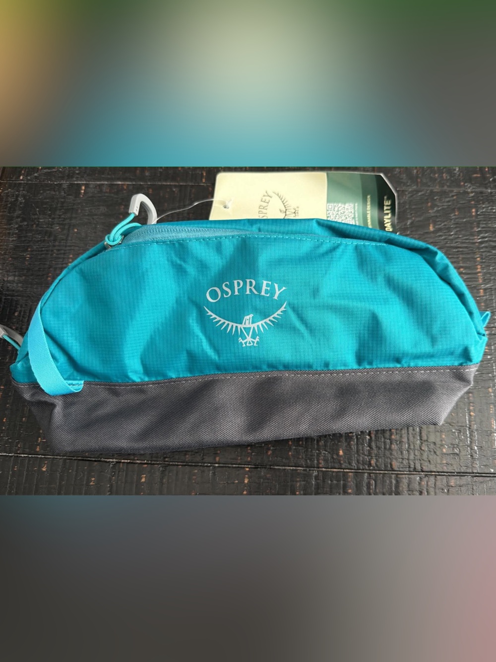 Osprey Teal and Black Daylite Toiletry Bag